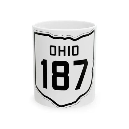 OH-187 1927 (Ohio) (Road Sign) White Coffee Mug 11oz - Go Mug Yourself
