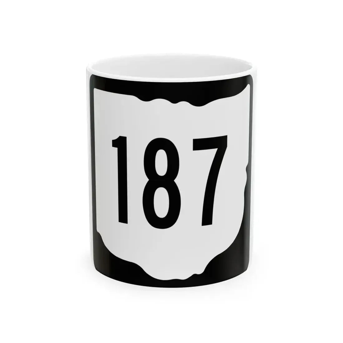 OH-187 1967 (Ohio) (Road Sign) White Coffee Mug 11oz - Go Mug Yourself
