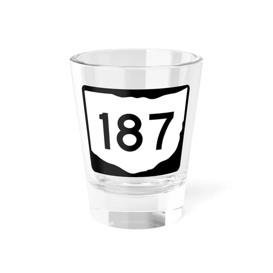 OH-187 (Ohio) (Road Sign) Shot Glass 1.5oz 1.5oz - Go Mug Yourself