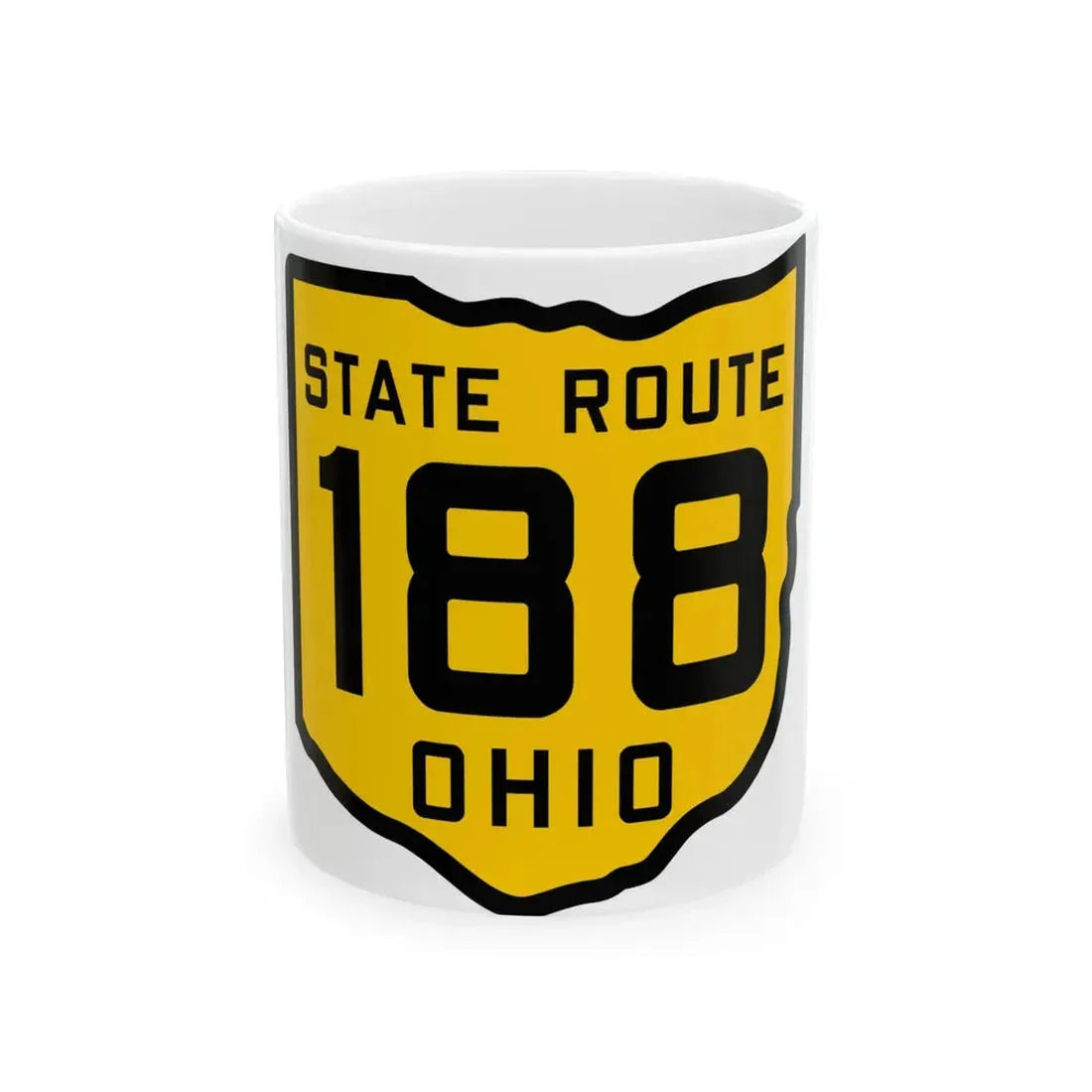 OH-188 1920 (Ohio) (Road Sign) White Coffee Mug 11oz - Go Mug Yourself