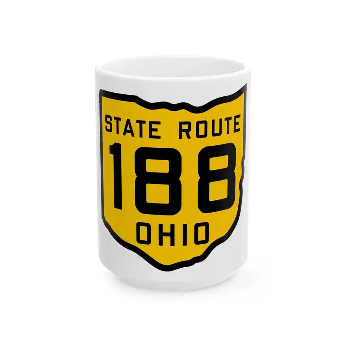OH-188 1920 (Ohio) (Road Sign) White Coffee Mug 15oz - Go Mug Yourself
