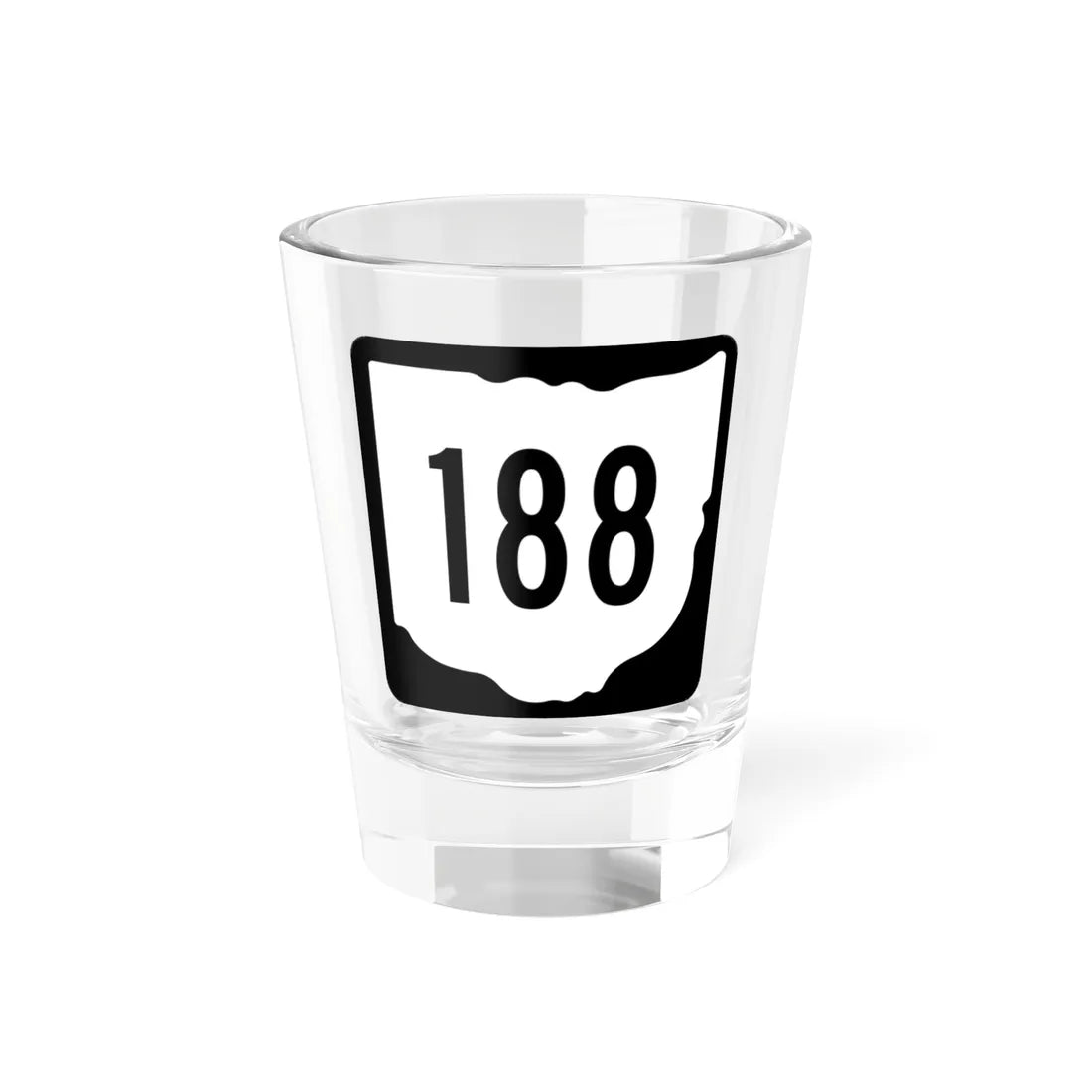 OH-188 1967 (Ohio) (Road Sign) Shot Glass 1.5oz 1.5oz - Go Mug Yourself