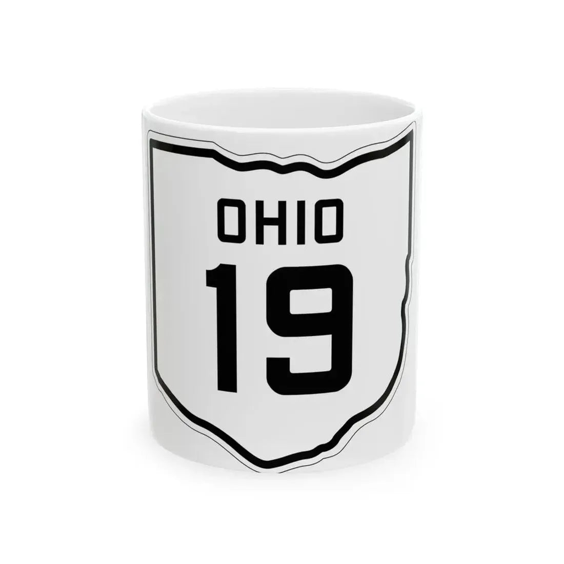 OH-19 1927 (Ohio) (Road Sign) White Coffee Mug 11oz - Go Mug Yourself