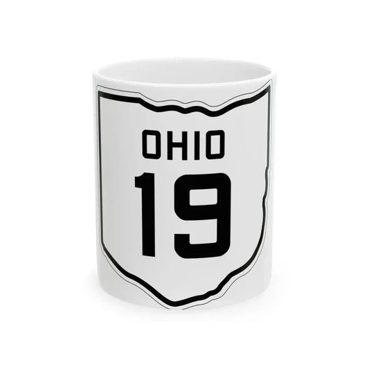 OH-19 1927 (Ohio) (Road Sign) White Coffee Mug 11oz - Go Mug Yourself
