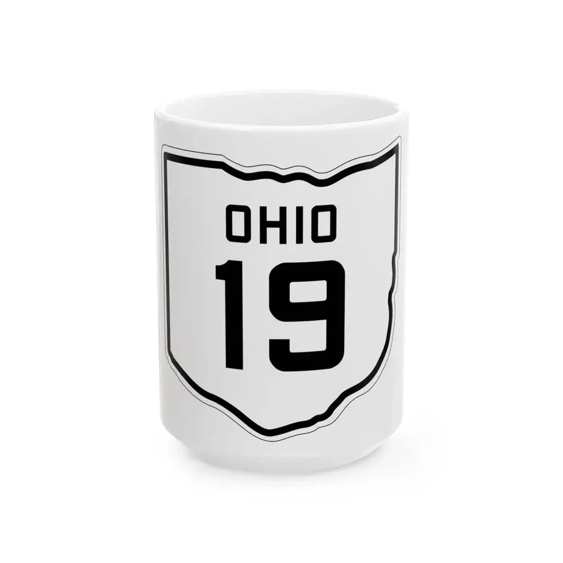 OH-19 1927 (Ohio) (Road Sign) White Coffee Mug 15oz - Go Mug Yourself