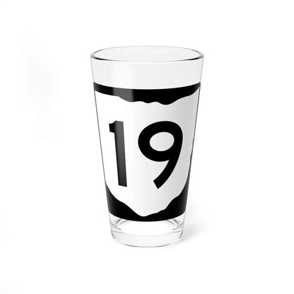 OH-19 (Ohio) (Road Sign) Pint Glass 16oz 16oz - Go Mug Yourself