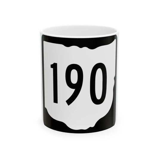 OH-190 1967 (Ohio) (Road Sign) White Coffee Mug 11oz - Go Mug Yourself