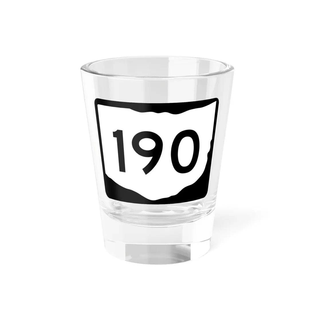 OH-190 (Ohio) (Road Sign) Shot Glass 1.5oz 1.5oz - Go Mug Yourself