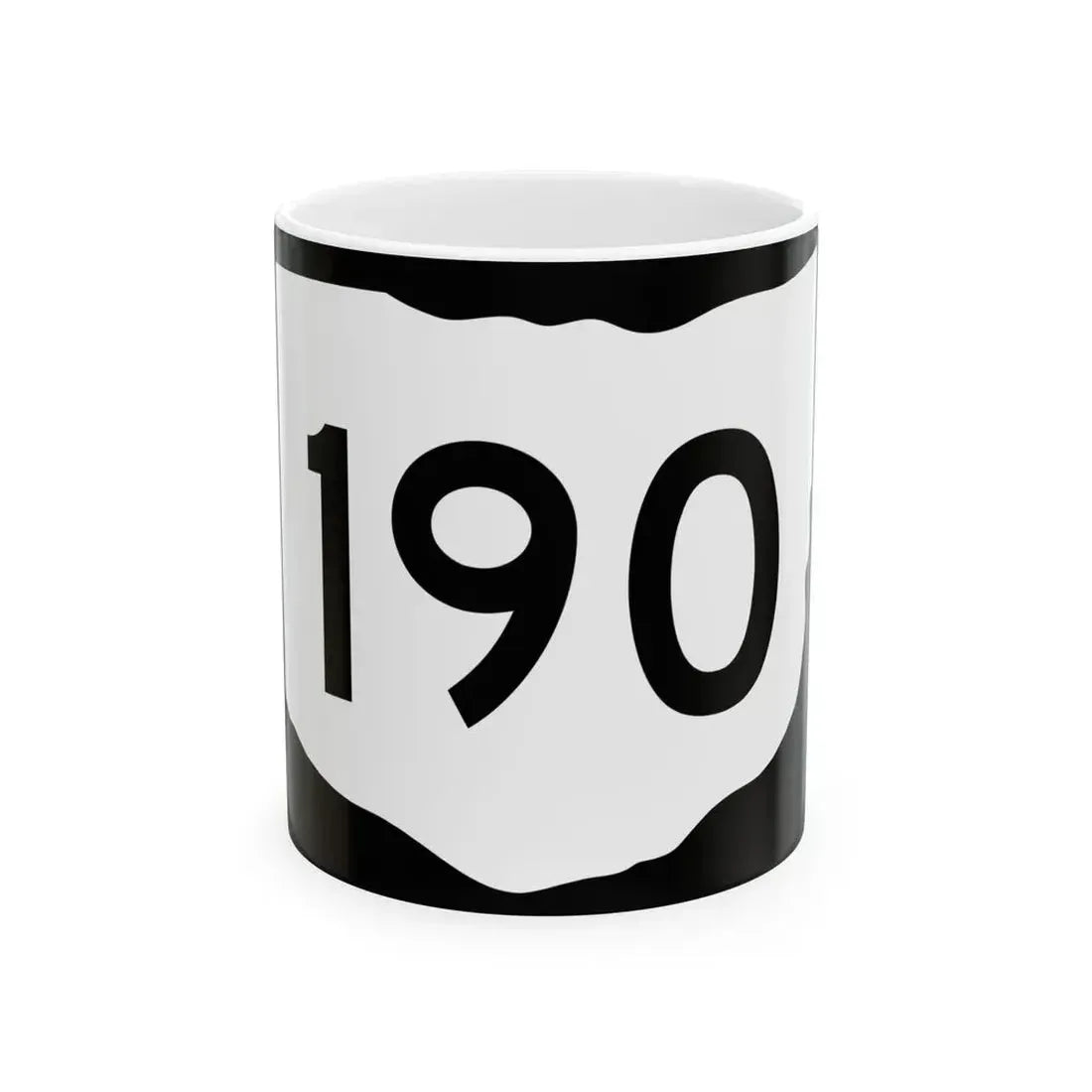 OH-190 (Ohio) (Road Sign) White Coffee Mug 11oz - Go Mug Yourself