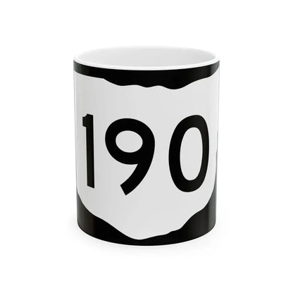 OH-190 (Ohio) (Road Sign) White Coffee Mug 11oz - Go Mug Yourself