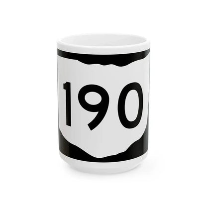 OH-190 (Ohio) (Road Sign) White Coffee Mug 15oz - Go Mug Yourself