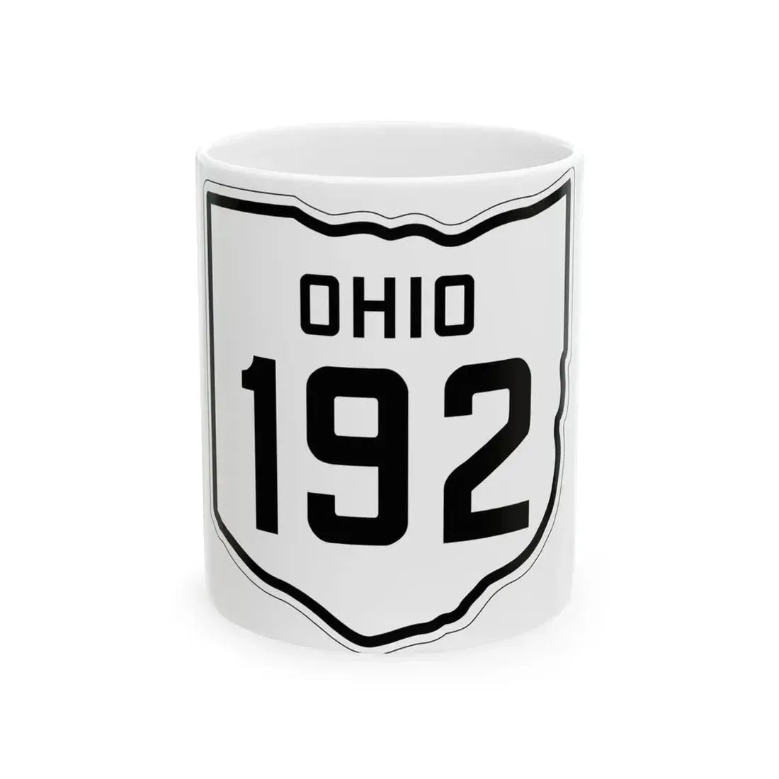 OH-192 1927 (Ohio) (Road Sign) White Coffee Mug 11oz - Go Mug Yourself