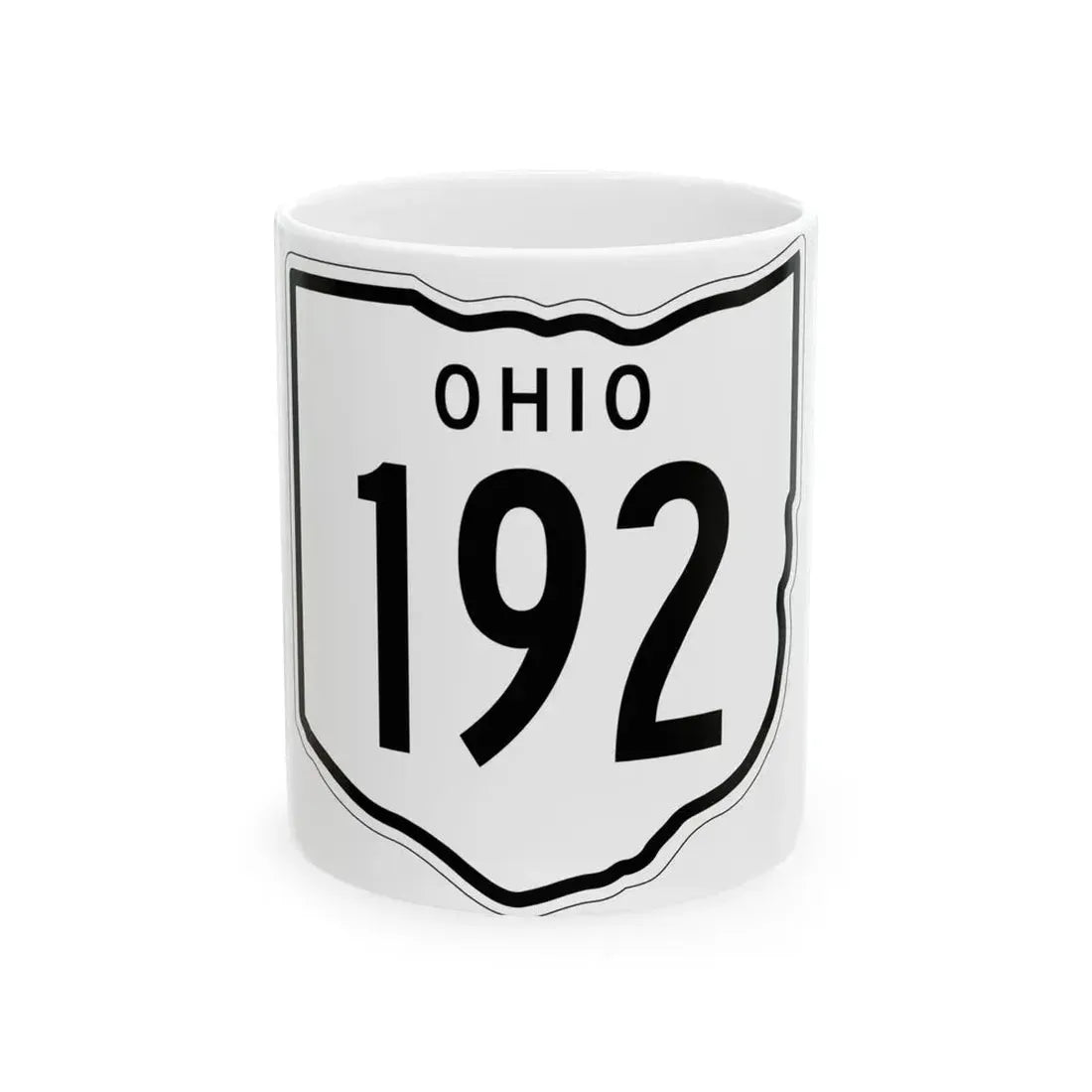 OH-192 1948 (Ohio) (Road Sign) White Coffee Mug 11oz - Go Mug Yourself