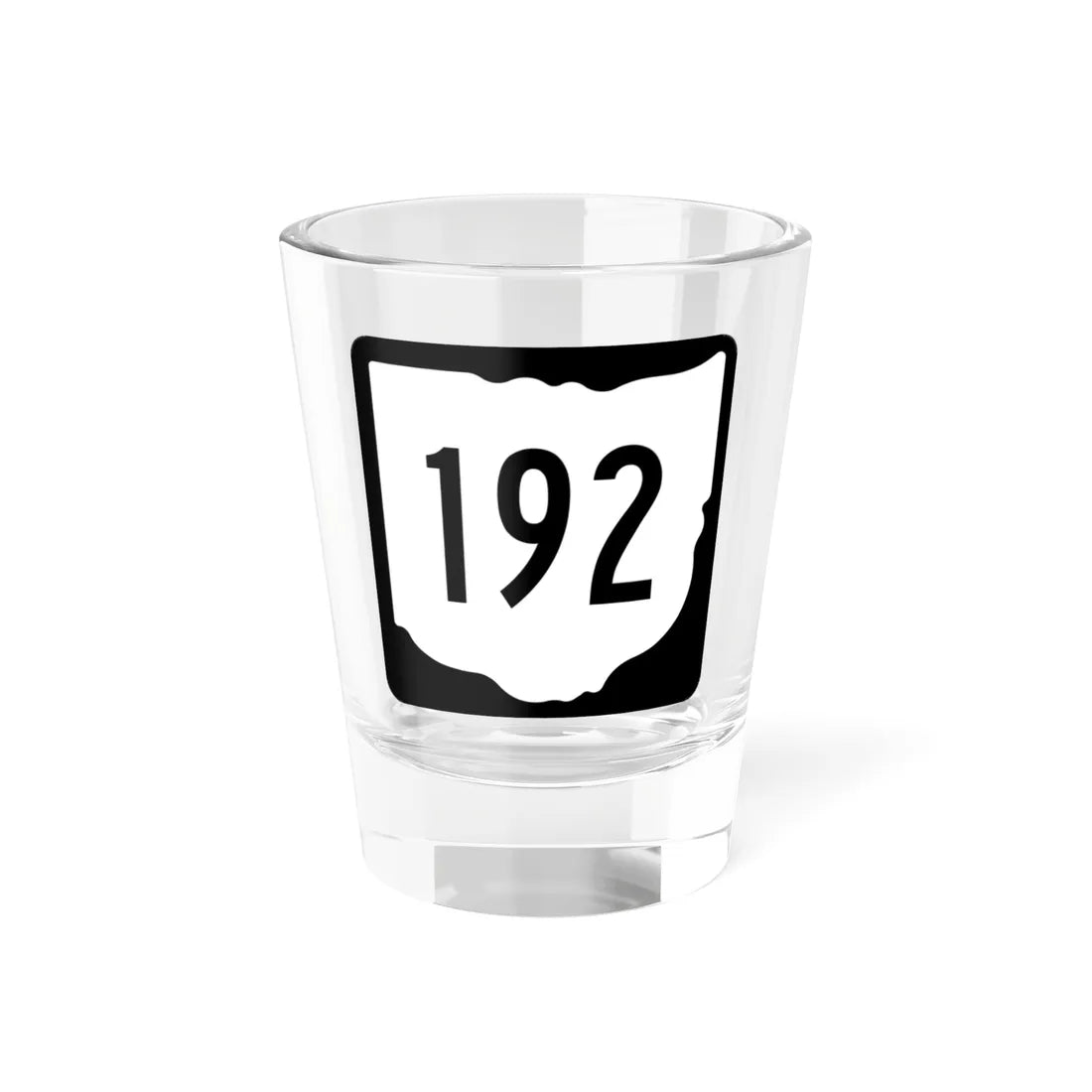 OH-192 1967 (Ohio) (Road Sign) Shot Glass 1.5oz 1.5oz - Go Mug Yourself