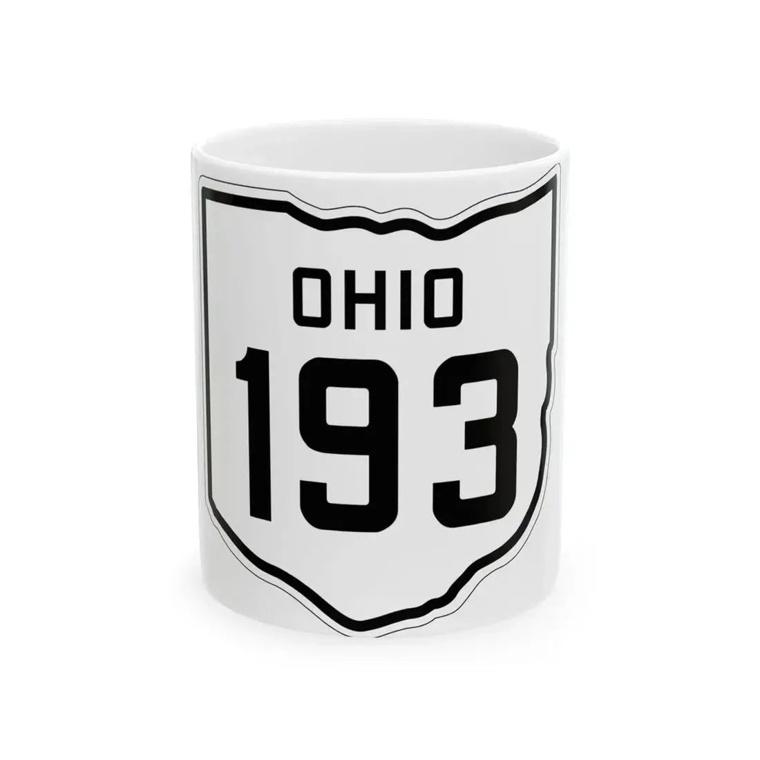 OH-193 1927 (Ohio) (Road Sign) White Coffee Mug 11oz - Go Mug Yourself
