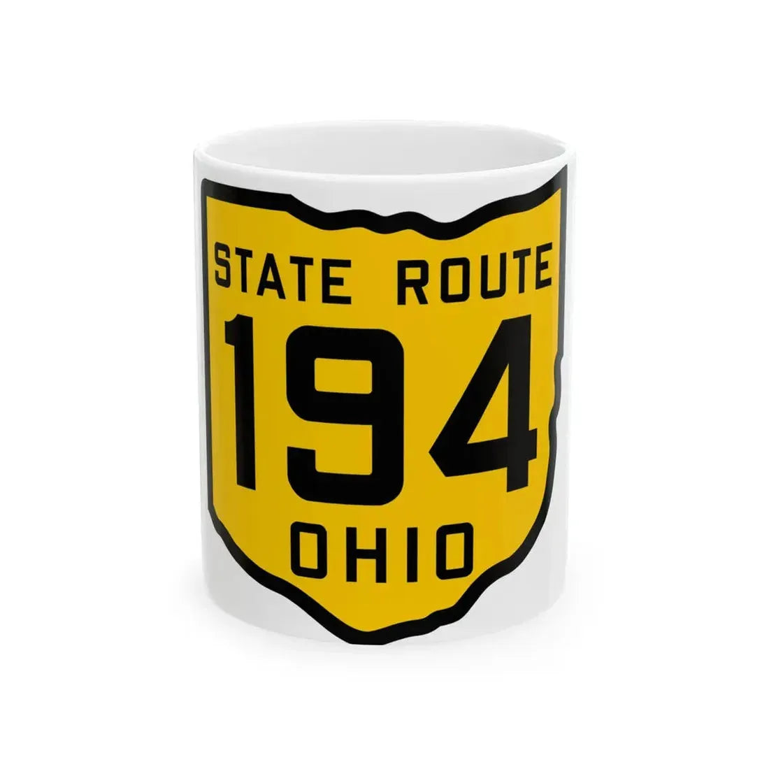 OH-194 1920 (Ohio) (Road Sign) White Coffee Mug 11oz - Go Mug Yourself