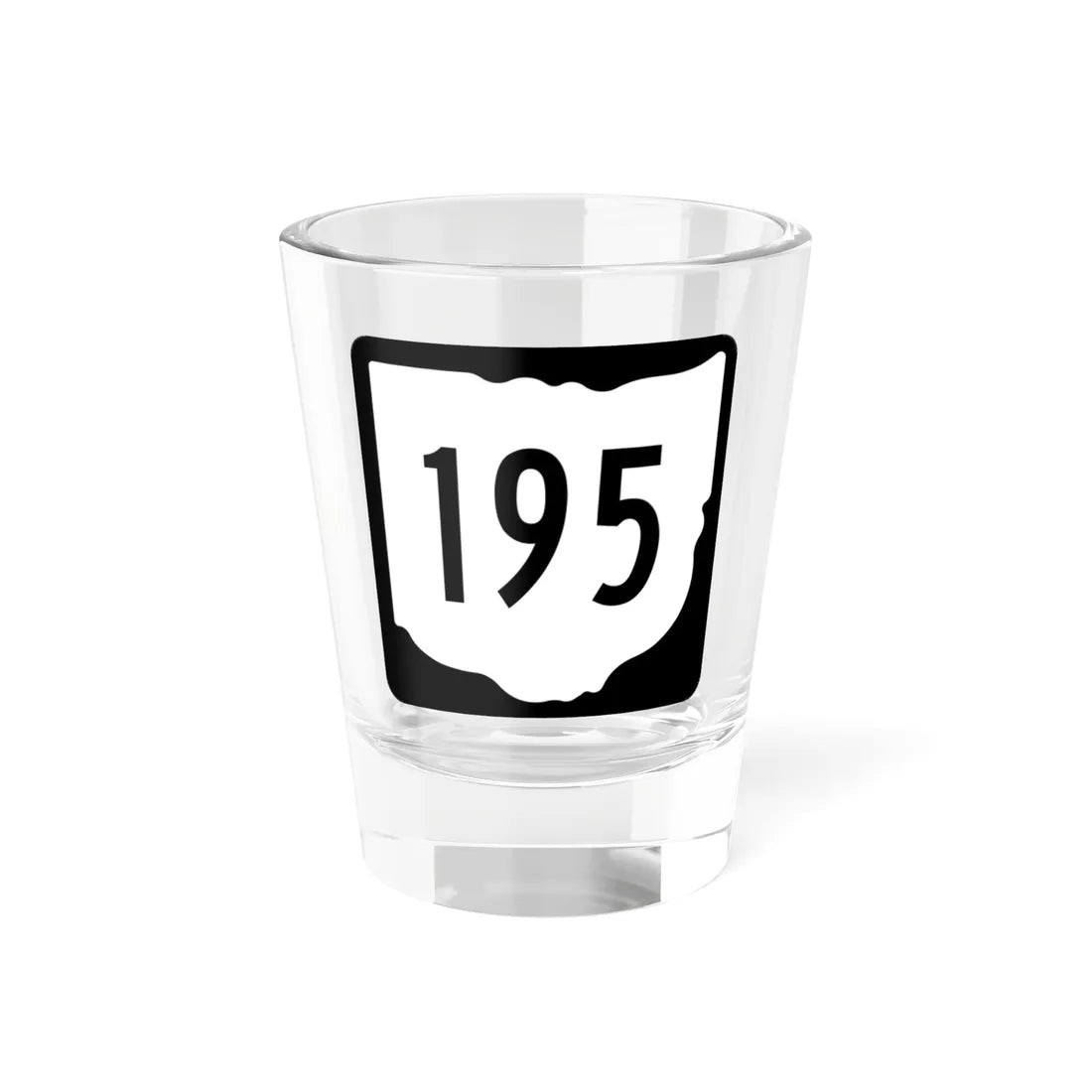 OH-195 1967 (Ohio) (Road Sign) Shot Glass 1.5oz 1.5oz - Go Mug Yourself
