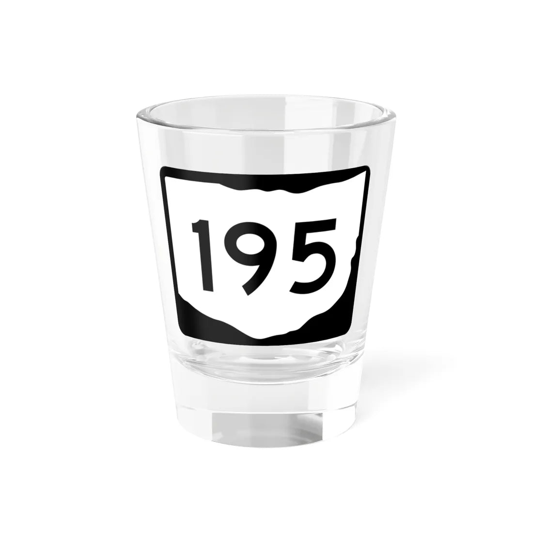 OH-195 (Ohio) (Road Sign) Shot Glass 1.5oz 1.5oz - Go Mug Yourself