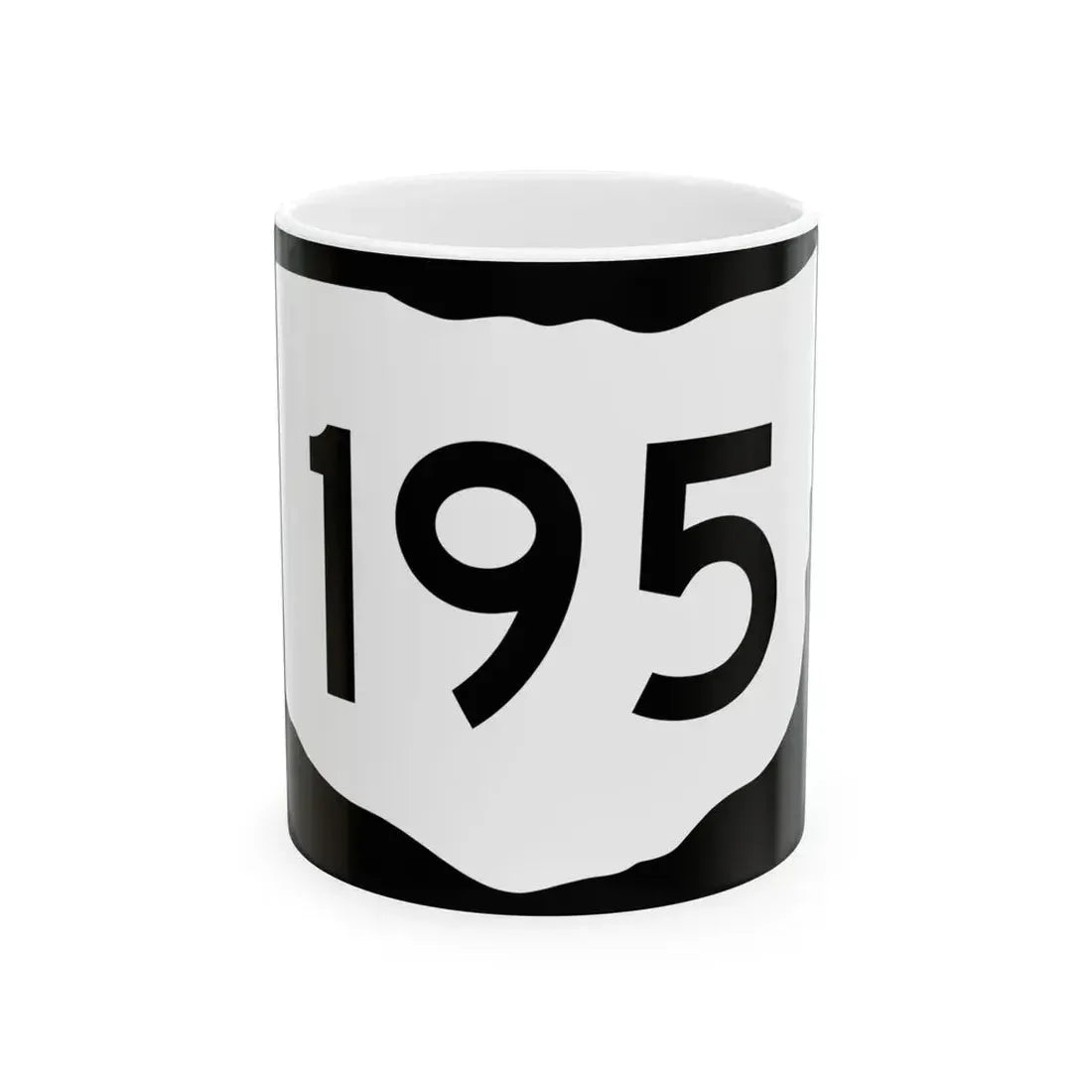 OH-195 (Ohio) (Road Sign) White Coffee Mug 11oz - Go Mug Yourself