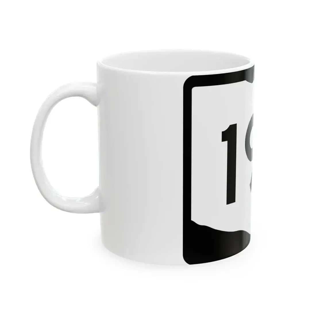OH-195 (Ohio) (Road Sign) White Coffee Mug - Go Mug Yourself