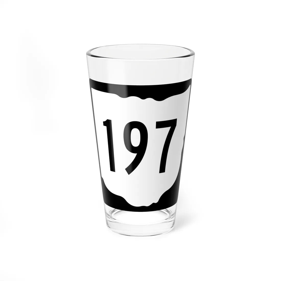 OH-197 1967 (Ohio) (Road Sign) Pint Glass 16oz 16oz - Go Mug Yourself