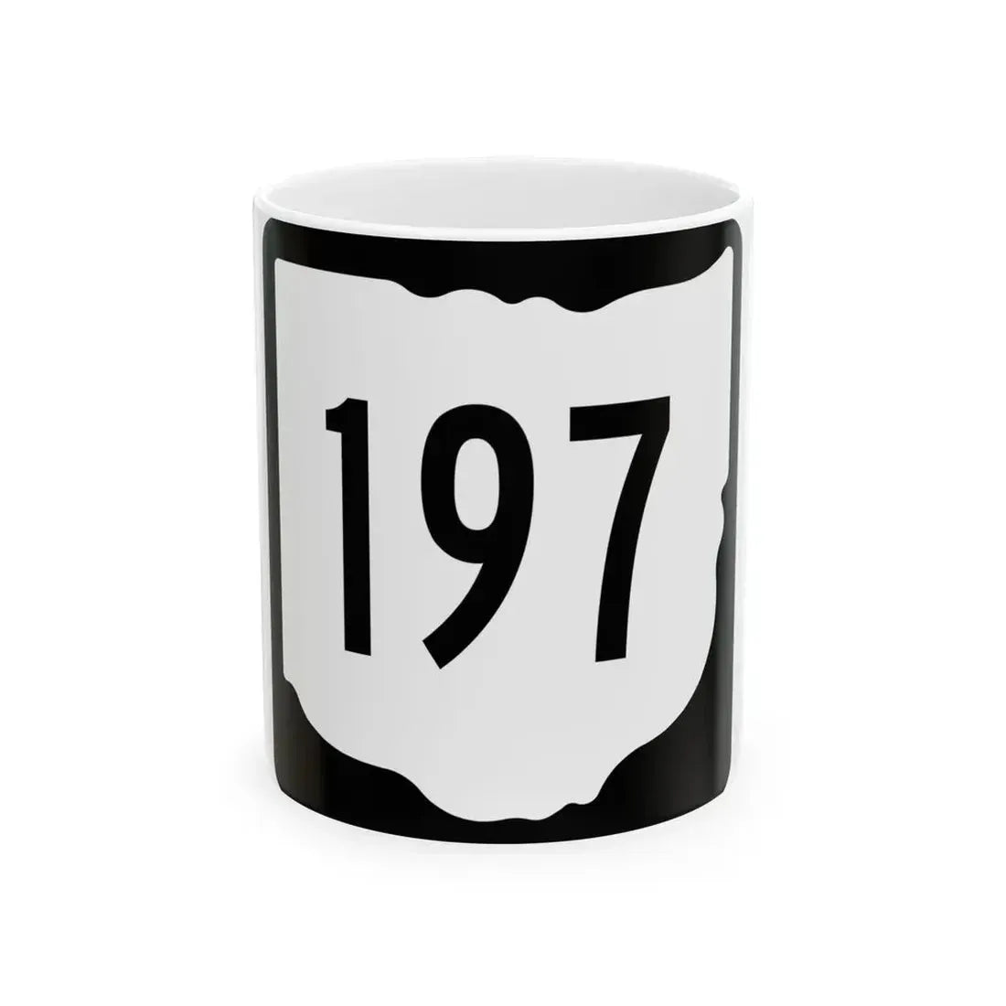 OH-197 1967 (Ohio) (Road Sign) White Coffee Mug 11oz - Go Mug Yourself