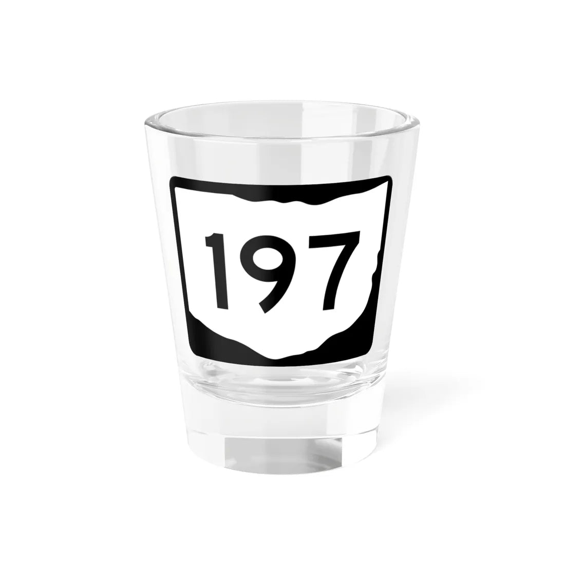 OH-197 (Ohio) (Road Sign) Shot Glass 1.5oz 1.5oz - Go Mug Yourself