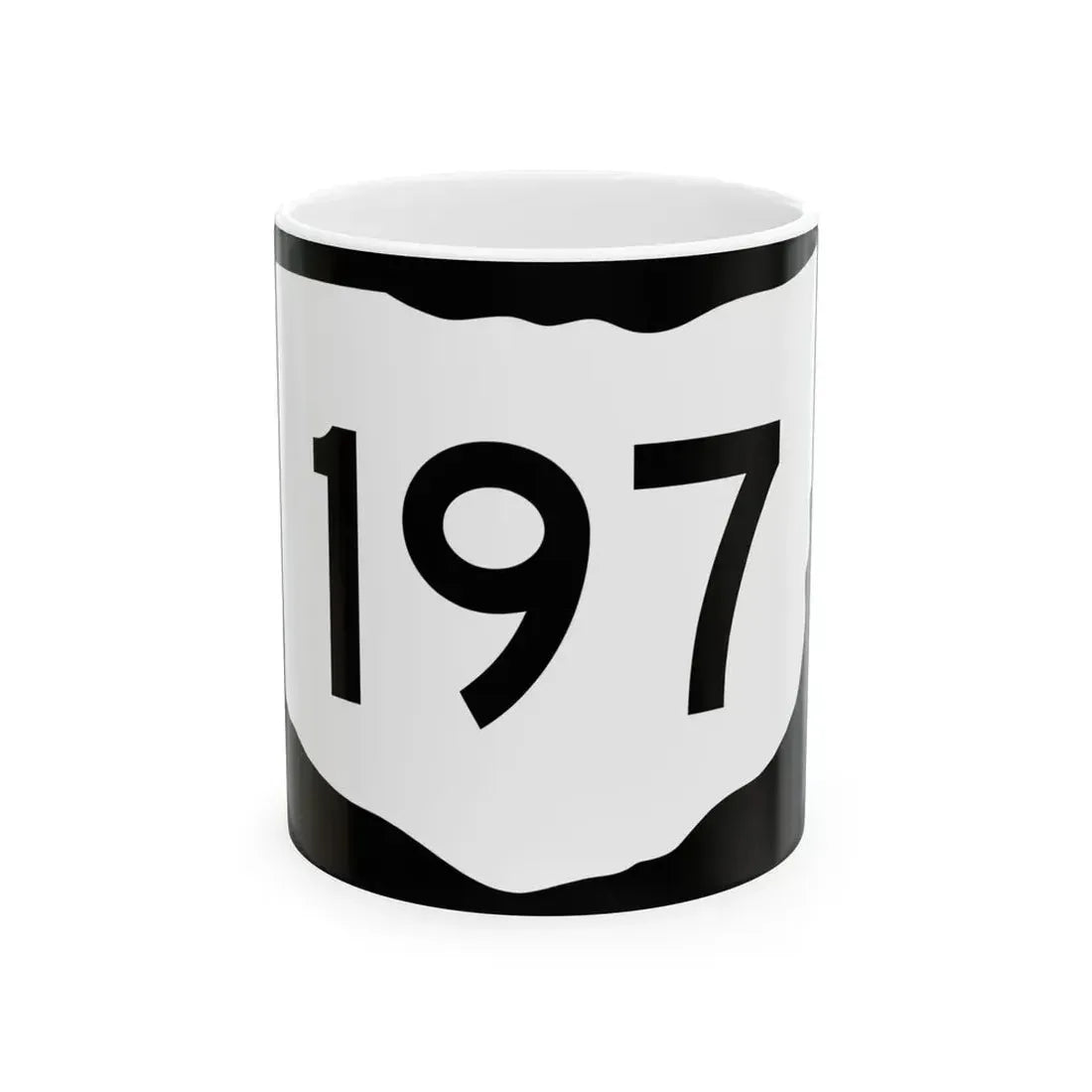 OH-197 (Ohio) (Road Sign) White Coffee Mug 11oz - Go Mug Yourself
