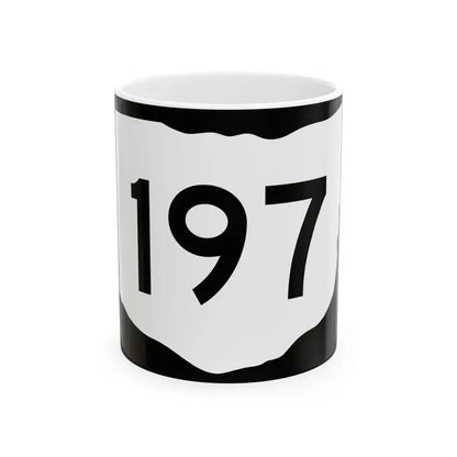 OH-197 (Ohio) (Road Sign) White Coffee Mug 11oz - Go Mug Yourself