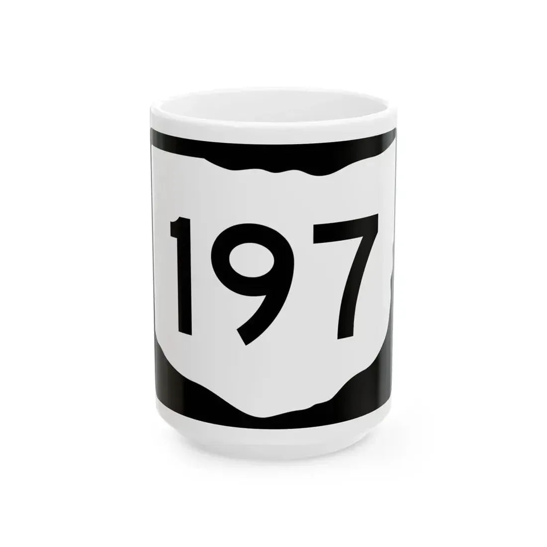 OH-197 (Ohio) (Road Sign) White Coffee Mug 15oz - Go Mug Yourself