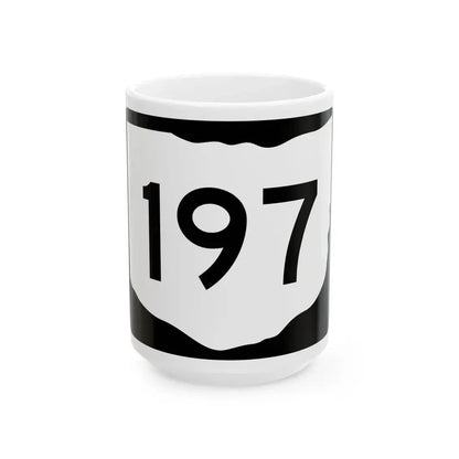 OH-197 (Ohio) (Road Sign) White Coffee Mug 15oz - Go Mug Yourself