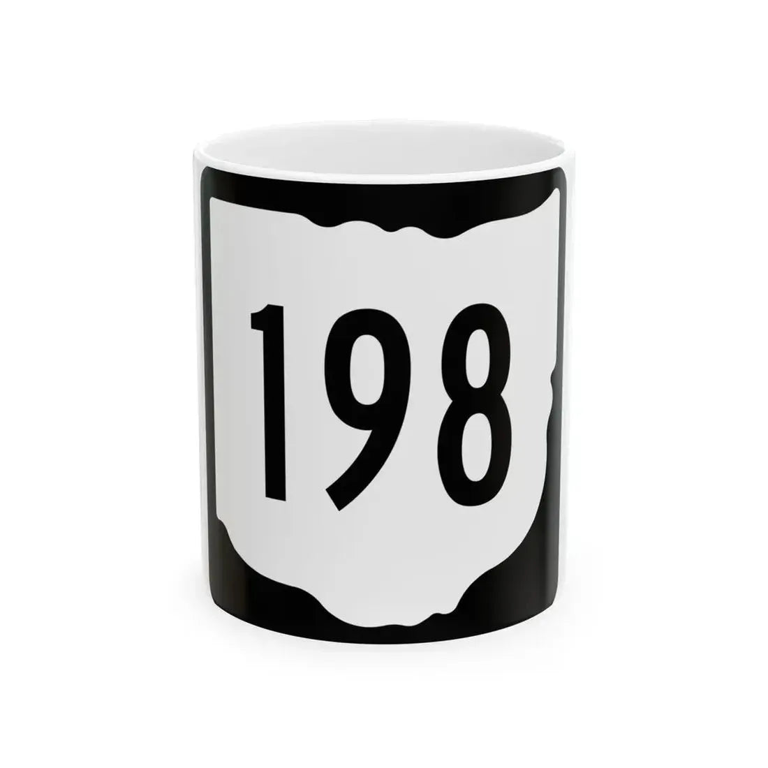 OH-198 1967 (Ohio) (Road Sign) White Coffee Mug 11oz - Go Mug Yourself