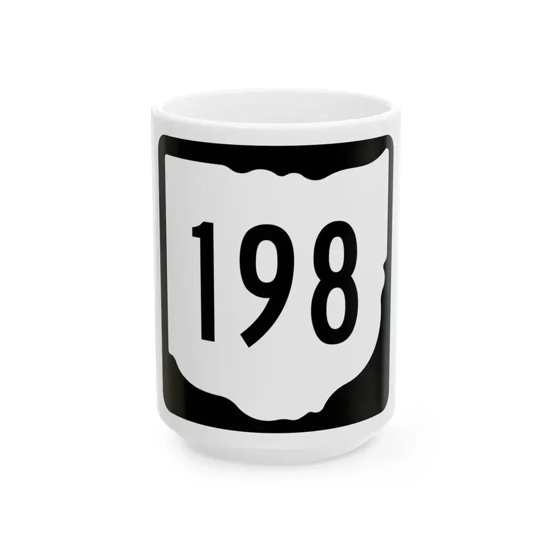 OH-198 1967 (Ohio) (Road Sign) White Coffee Mug 15oz - Go Mug Yourself
