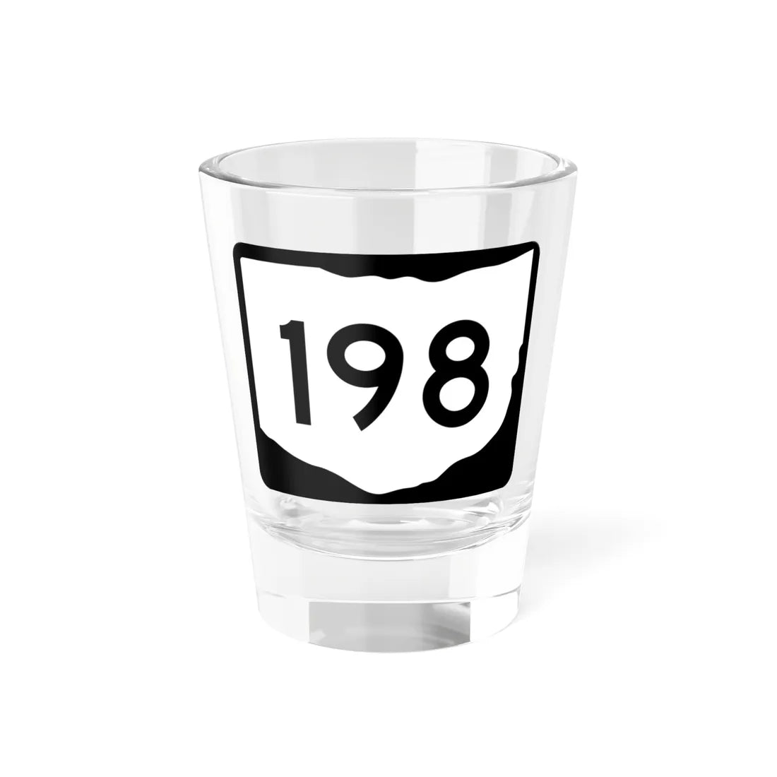 OH-198 (Ohio) (Road Sign) Shot Glass 1.5oz 1.5oz - Go Mug Yourself
