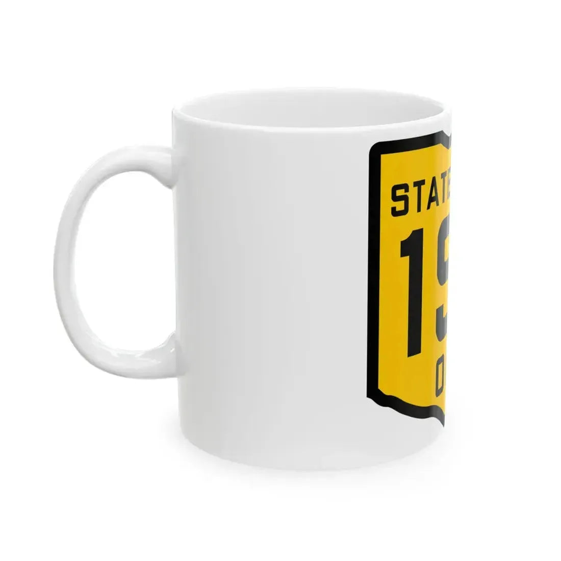 OH-199 1920 (Ohio) (Road Sign) White Coffee Mug - Go Mug Yourself