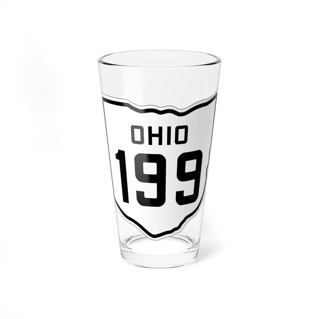 OH-199 1927 (Ohio) (Road Sign) Pint Glss 16oz 16oz - Go Mug Yourself