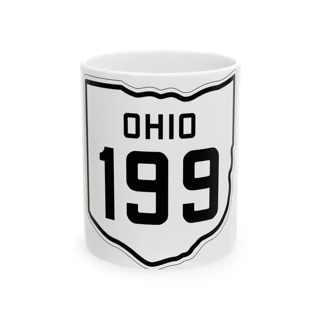 OH-199 1927 (Ohio) (Road Sign) White Coffee Mug 11oz - Go Mug Yourself