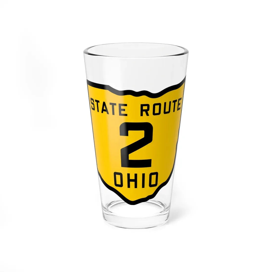 OH-2 1920 (Ohio) (Road Sign) Pint Glass 16oz 16oz - Go Mug Yourself