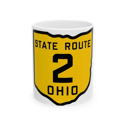 OH-2 1920 (Ohio) (Road Sign) White Coffee Mug 11oz - Go Mug Yourself