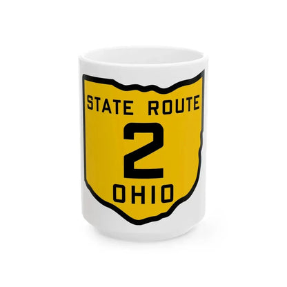 OH-2 1920 (Ohio) (Road Sign) White Coffee Mug 15oz - Go Mug Yourself