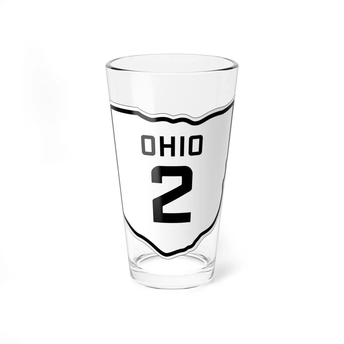 OH-2 1927 (Ohio) (Road Sign) Pint Glss 16oz 16oz - Go Mug Yourself