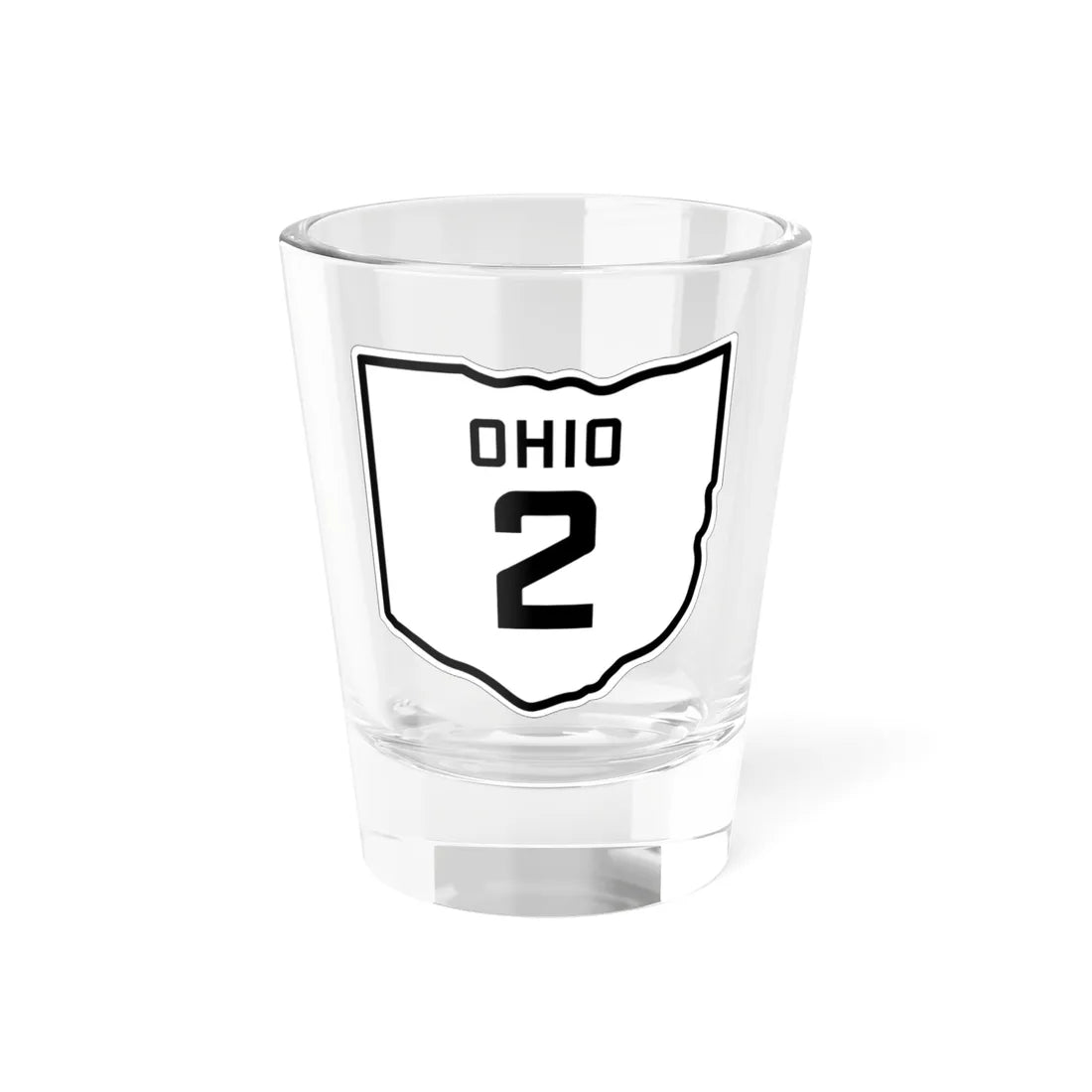 OH-2 1927 (Ohio) (Road Sign) Shot Glass 1.5oz 1.5oz - Go Mug Yourself