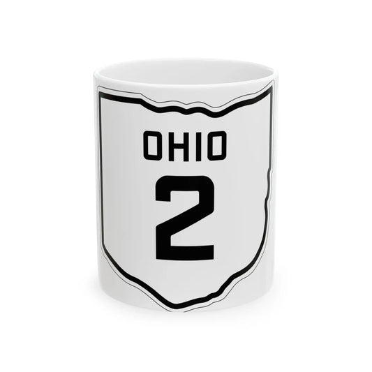 OH-2 1927 (Ohio) (Road Sign) White Coffee Mug 11oz - Go Mug Yourself