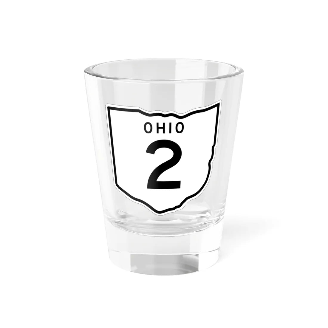 OH-2 1948 (Ohio) (Road Sign) Shot Glass 1.5oz 1.5oz - Go Mug Yourself