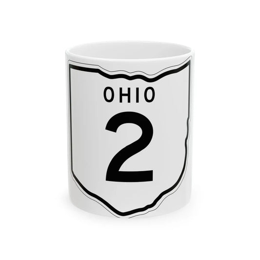 OH-2 1948 (Ohio) (Road Sign) White Coffee Mug 11oz - Go Mug Yourself