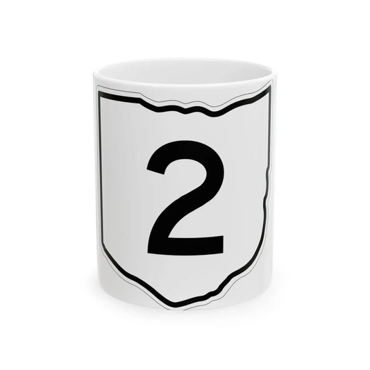 OH-2 1960 (Ohio) (Road Sign) White Coffee Mug 11oz - Go Mug Yourself