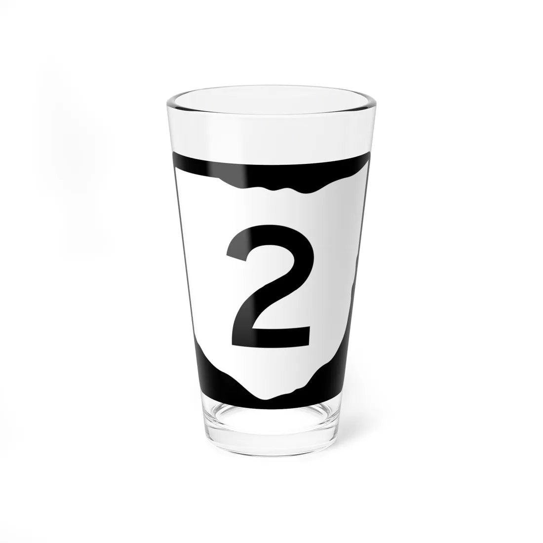 OH-2 (Ohio) (Road Sign) Pint Glass 16oz 16oz - Go Mug Yourself