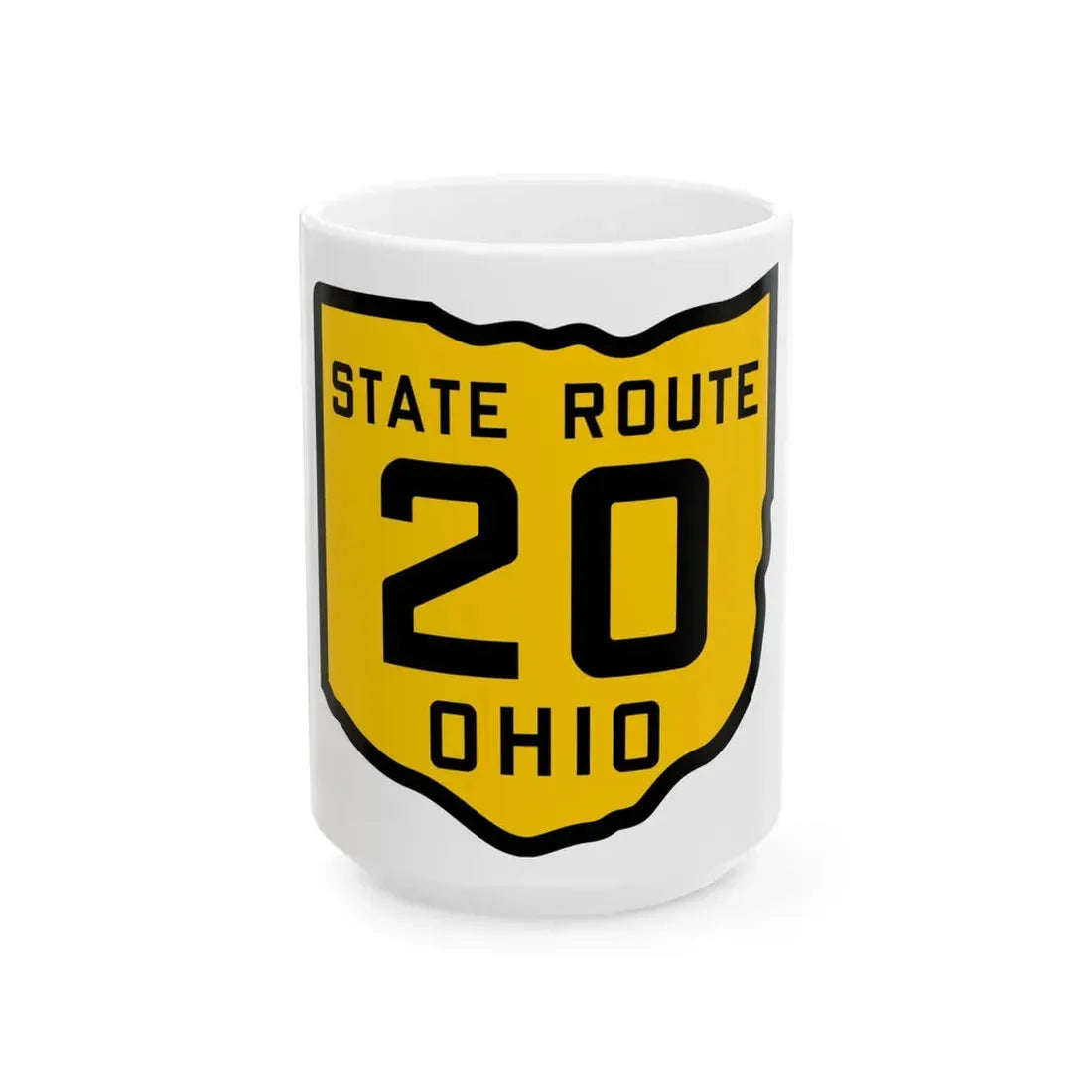 OH-20 1920 (Ohio) (Road Sign) White Coffee Mug 15oz - Go Mug Yourself