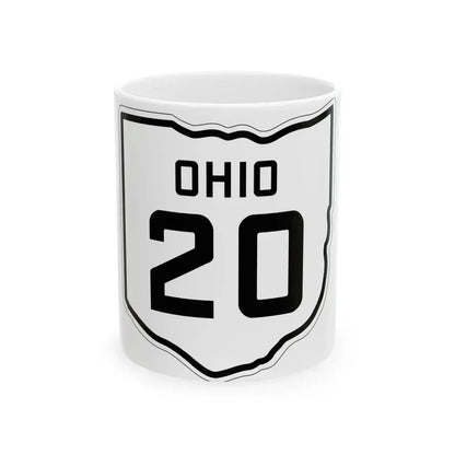 OH-20 1927 (Ohio) (Road Sign) White Coffee Mug 11oz - Go Mug Yourself