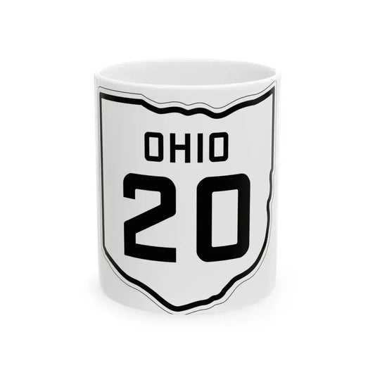 OH-20 1927 (Ohio) (Road Sign) White Coffee Mug 11oz - Go Mug Yourself